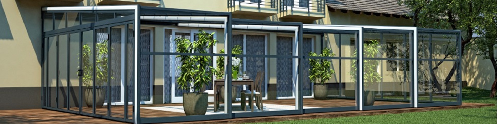 Bildwechsler-Terrassenüberdachung